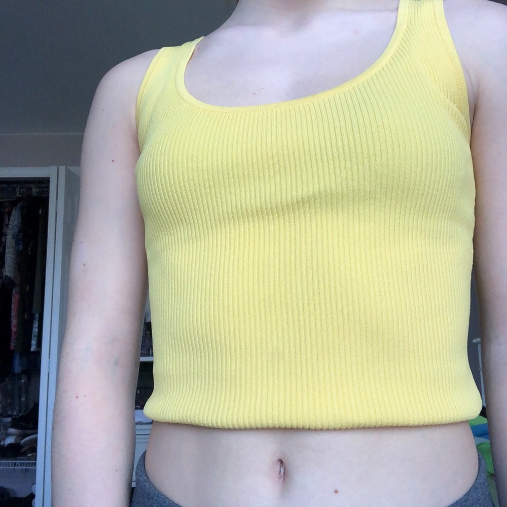 Thrift Flipped Yellow Crop Top